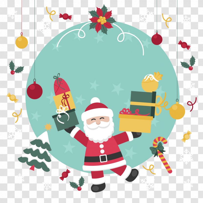 Santa Claus Christmas Gift Download - And Holiday Season - Vector Illustration Transparent PNG