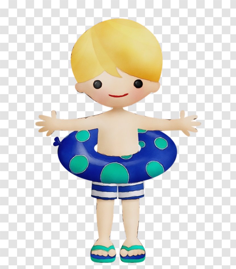 Watercolor Party - Wet Ink - Action Figure Doll Transparent PNG