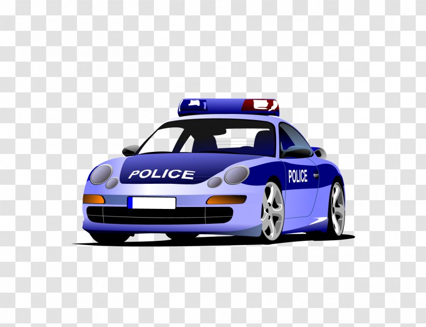 Police Officer Royalty-free Clip Art - Compact Car - Painted Transparent PNG