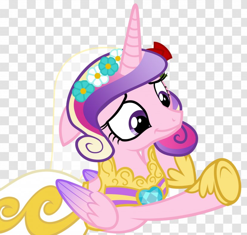 Princess Cadance Wedding Dress Pony - Horse Like Mammal - Flurries Vector Transparent PNG