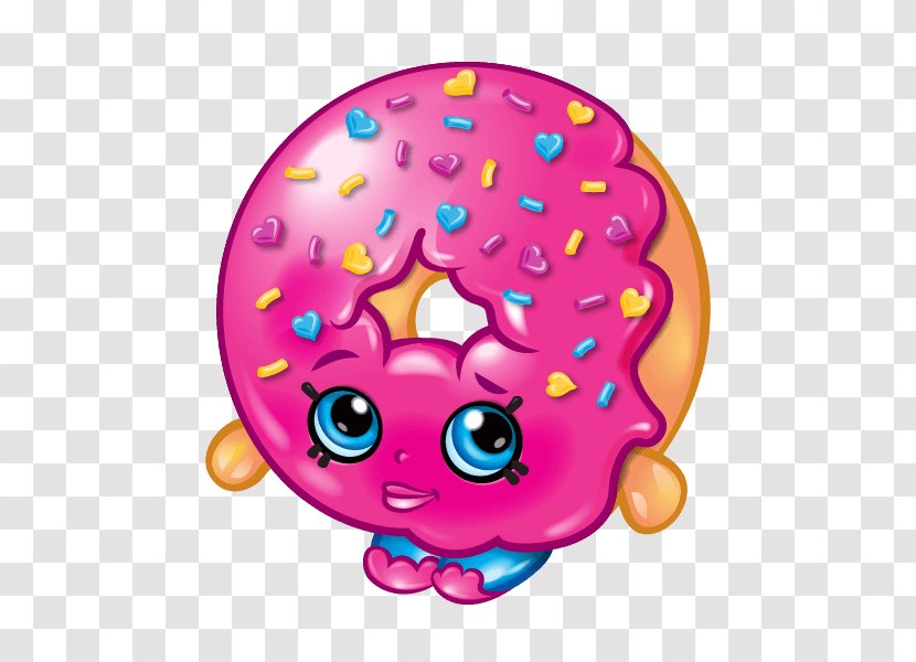 Donuts Bakery Cupcake Jelly Doughnut Shopkins - Magenta - Danny's Mini Transparent PNG