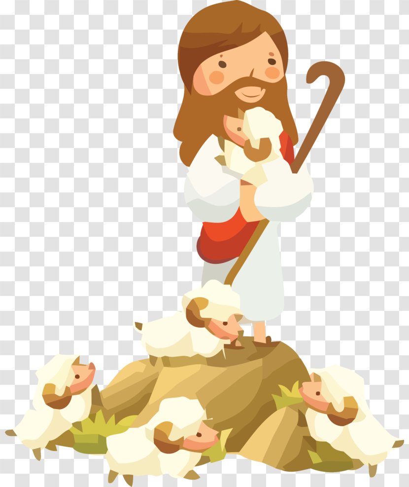 Sheep Drawing Parables Of Jesus - Child - Vector Transparent PNG