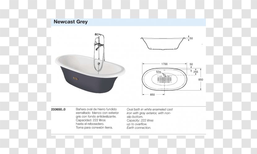 Roca Bathtub Cast Iron Plumbing Fixtures Bathroom Transparent PNG