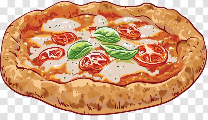 Sicilian Pizza Margherita Hut California-style - Drawing Transparent PNG