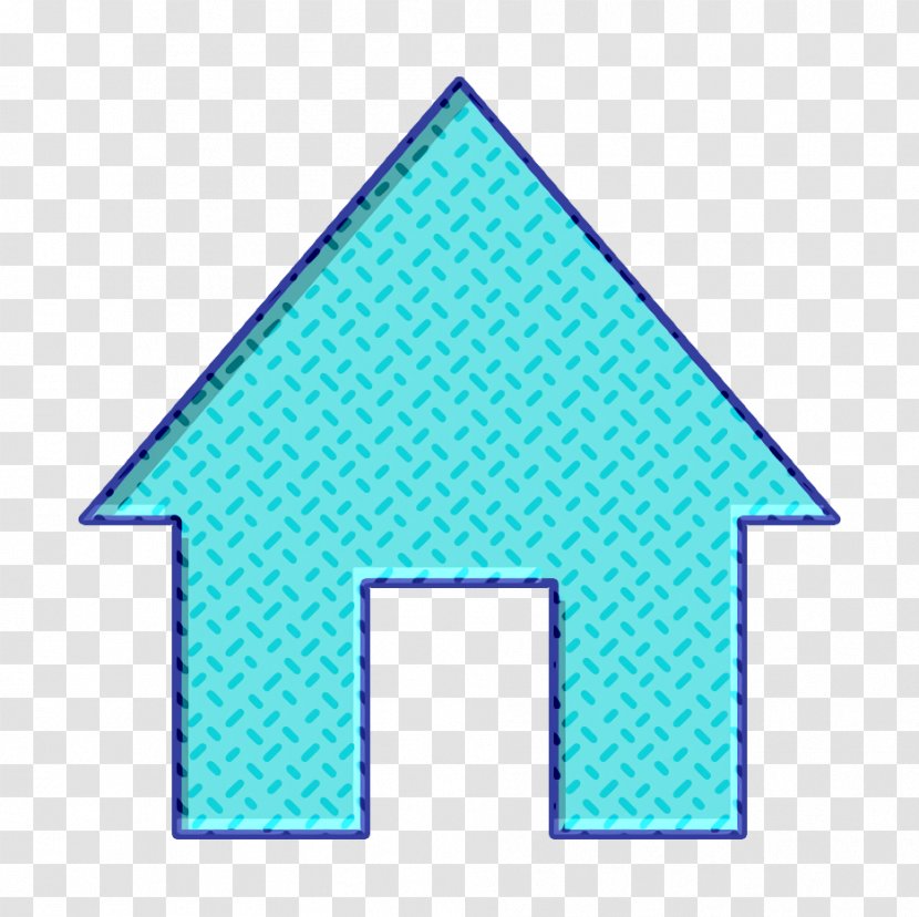 Home Icon - Turquoise - Triangle Electric Blue Transparent PNG