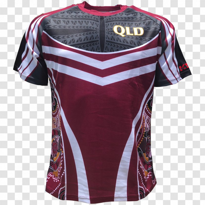 T-shirt Jersey Queensland Indigenous Australians - Sleeve - Aboriginal Fabric Transparent PNG