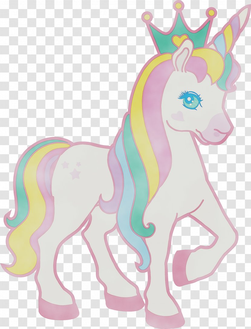 Clip Art Illustration Unicorn Pattern Pink M - Fictional Character - Pony Transparent PNG