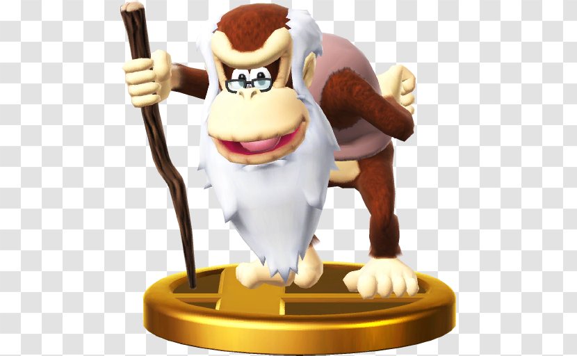 Donkey Kong Country: Tropical Freeze Super Smash Bros. For Nintendo 3DS And Wii U Cranky Mario - Trophy - Luigi Transparent PNG