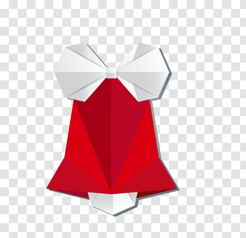 Origami Paper Christmas - Vecteur - Bell Transparent PNG