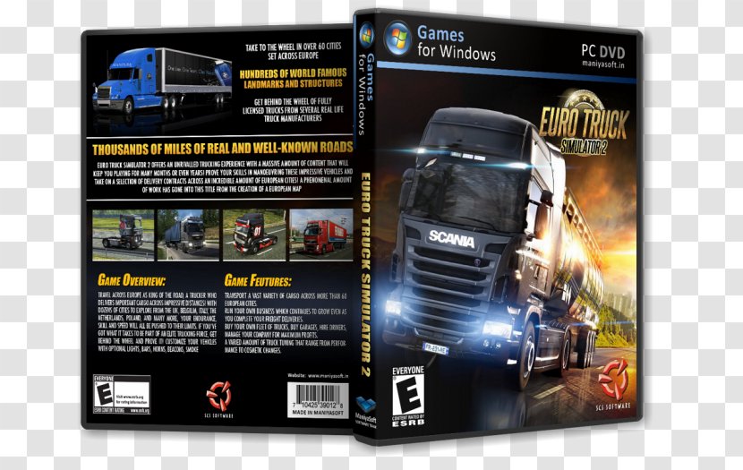 Euro Truck Simulator 2 Computer Software PC Game Video Xbox 360 - Pc Transparent PNG