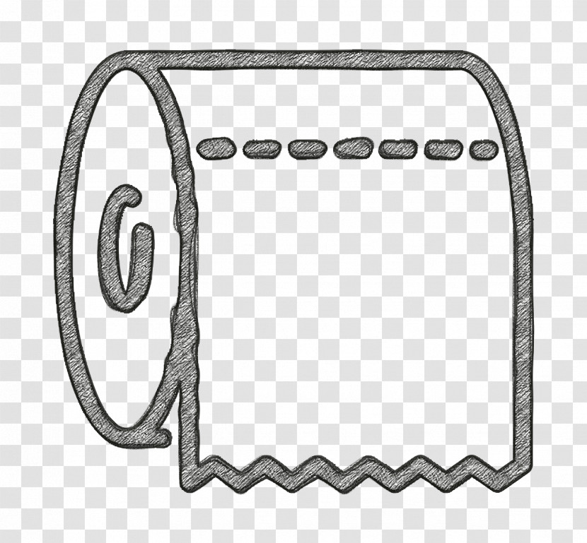Toilet Paper Icon Linear Detailed Travel Elements Icon Bathroom Icon Transparent PNG