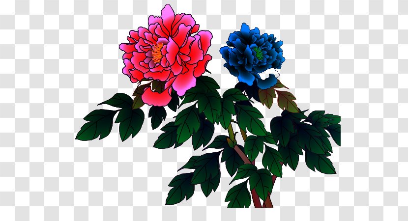 Image LOFTER Color Painting - Cut Flowers - Peonies Transparent PNG