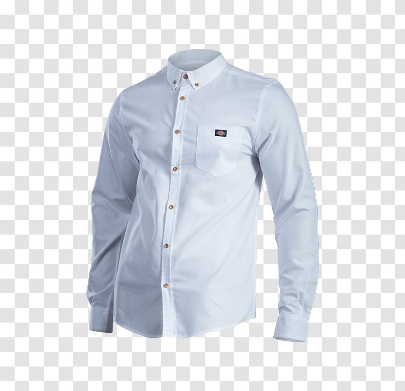 Dress Shirt Collar Sleeve Button - White - Dickies Work Uniforms For Men Transparent PNG