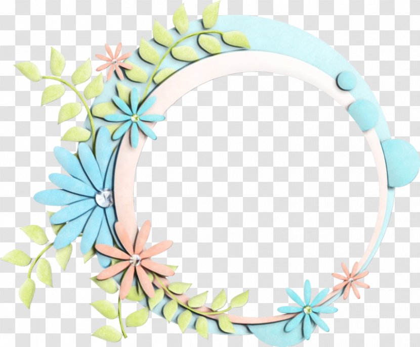 Picture Frames Clip Art Floral Design Flower - Aqua Transparent PNG