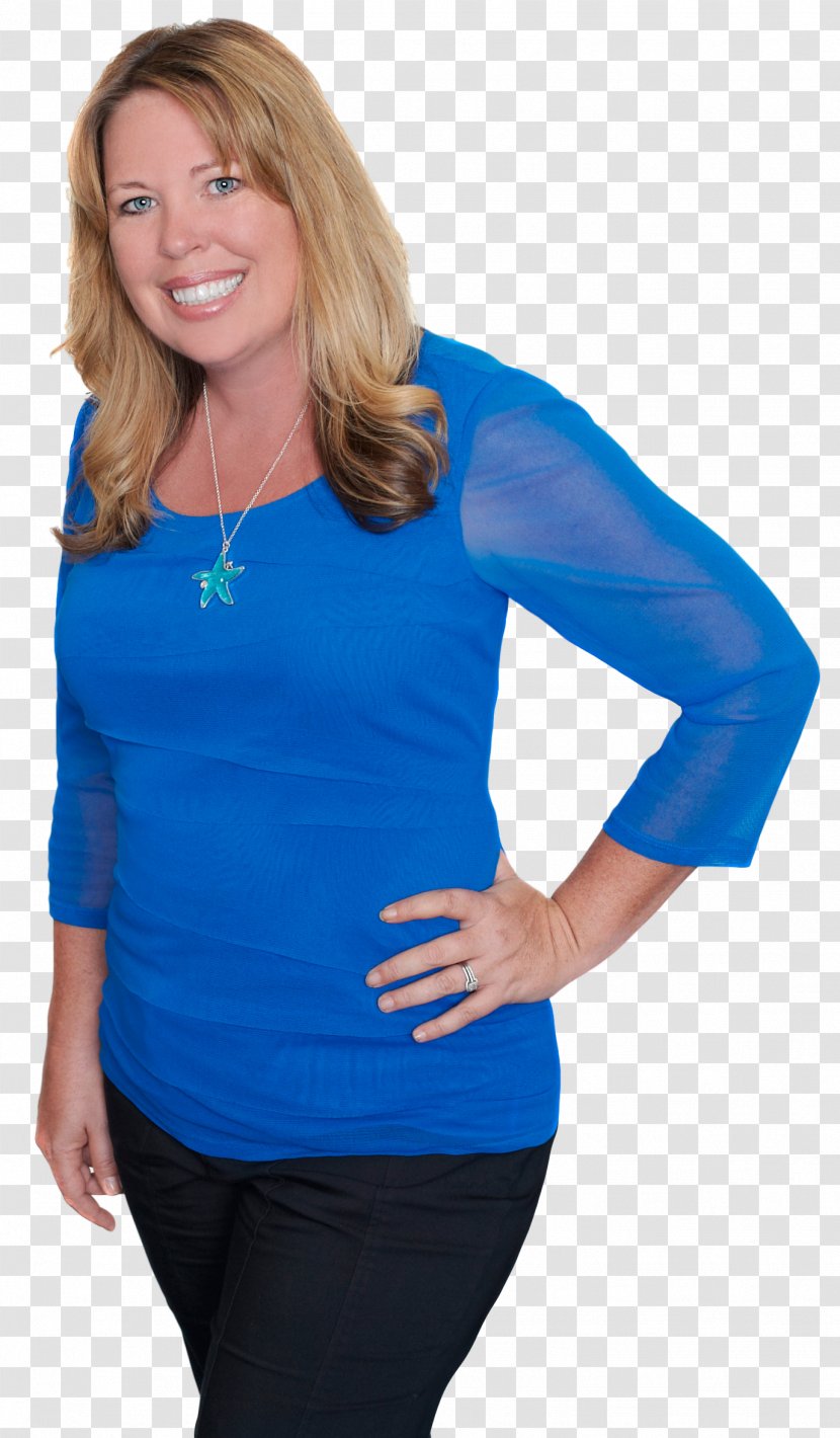 T-shirt Shoulder Sleeve - Cobalt Blue Transparent PNG
