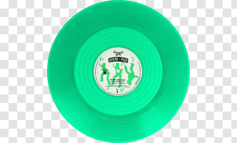 House Of Pain Jump Around / Top O’ The Morning To Ya (remix) Phonograph Record - Green - Hip Transparent PNG