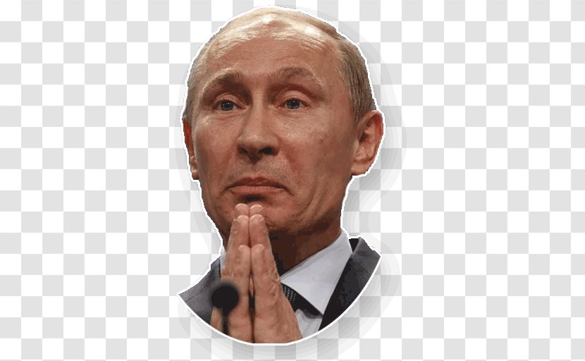 Vladimir Putin Telegram Sticker Nose Cheek - Head Transparent PNG