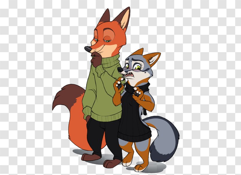 Dog Nick Wilde Fox Polo Neck Sweater Transparent PNG