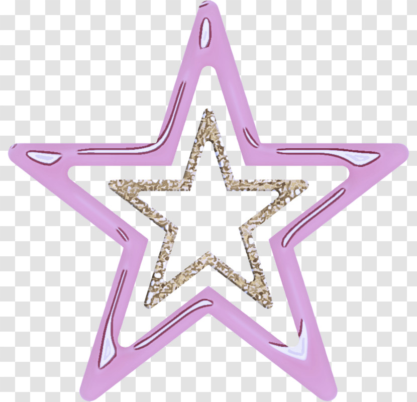 Violet Purple Pink Star Ornament Transparent PNG