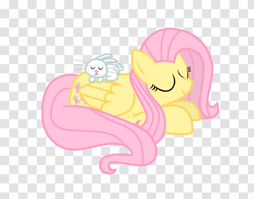 Fluttershy Drawing Art - Flower - Napping Transparent PNG