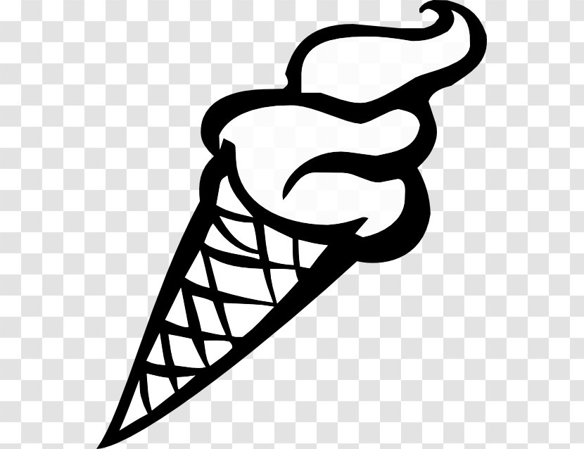 Ice Cream Cone Waffle Clip Art - Monochrome Photography - Cliparts Transparent Transparent PNG