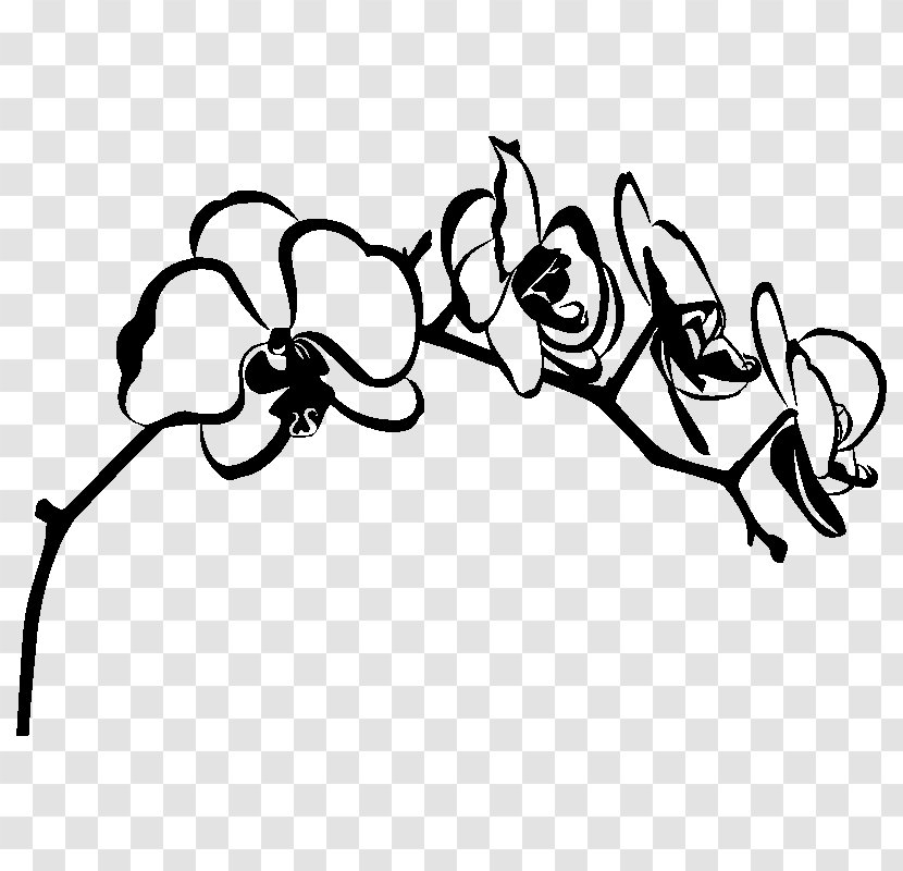 Orchids Silhouette Drawing Transparent PNG