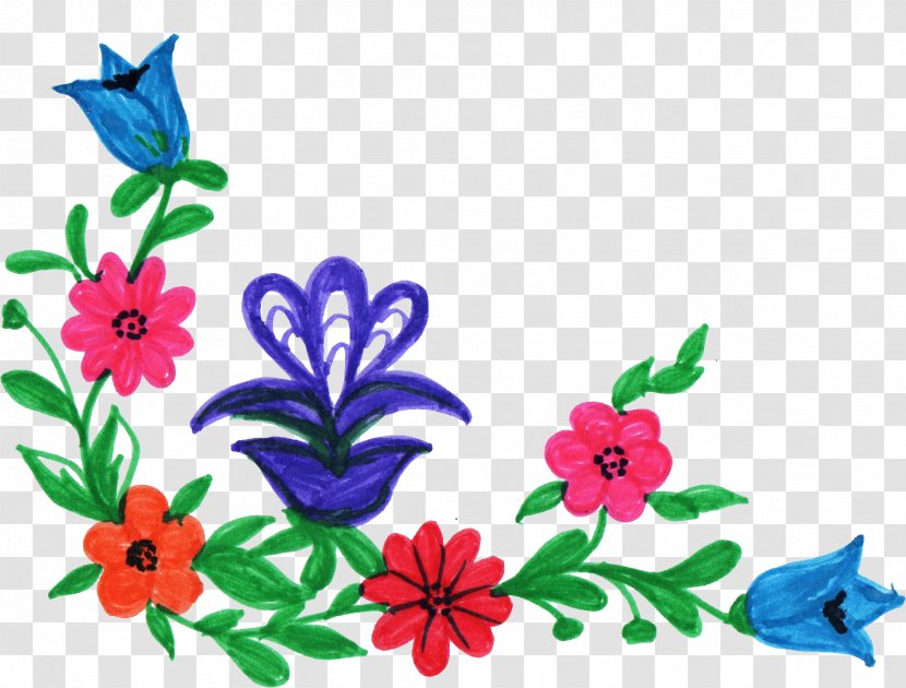 Cut Flowers Floral Design Clip Art - Watercolor Painting - Colorful Transparent PNG
