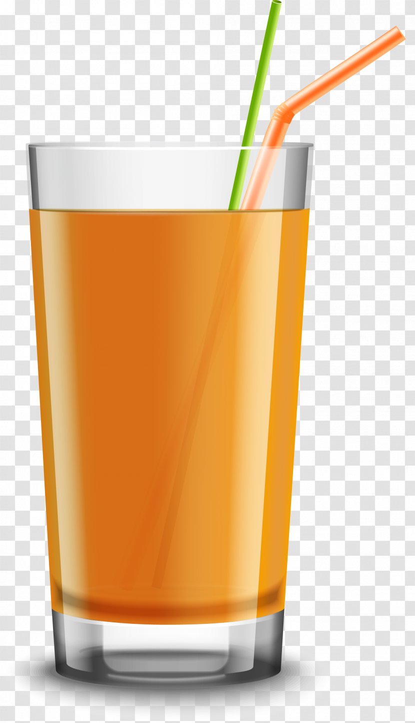 Orange Juice Drink Euclidean Vector - Beer Glass - Hand Painted Transparent PNG
