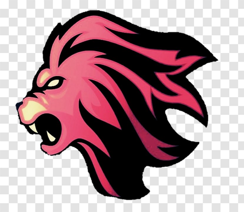 Lion Logo - Subtraction - Cartoon Pink Transparent PNG