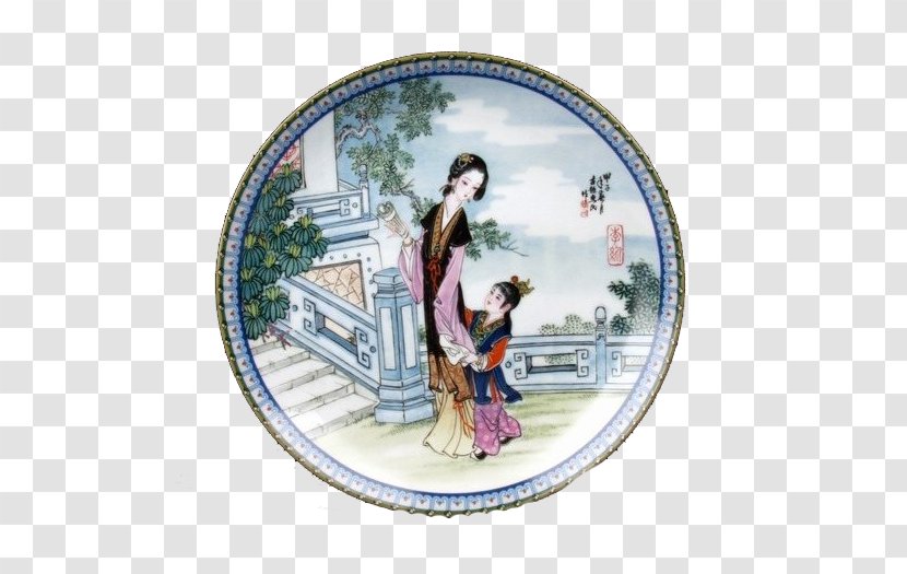 Jingdezhen Dream Of The Red Chamber Jia Tanchun Li Wan Plate - China - Free Creative Decorations Pull Transparent PNG