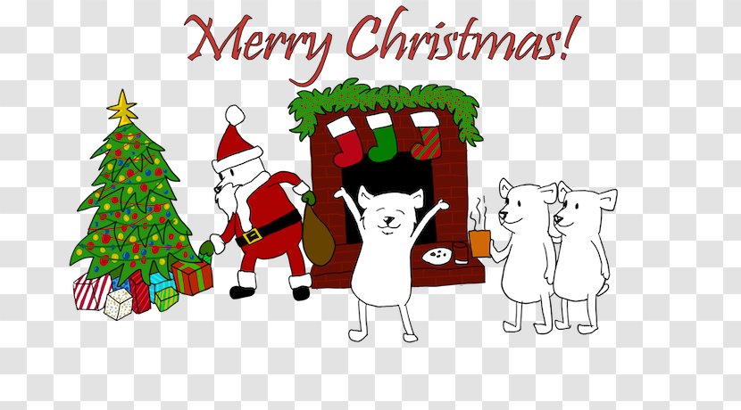 Christmas Tree Santa Claus Reindeer Ornament Illustration - Holiday - Advent Calendar Transparent PNG