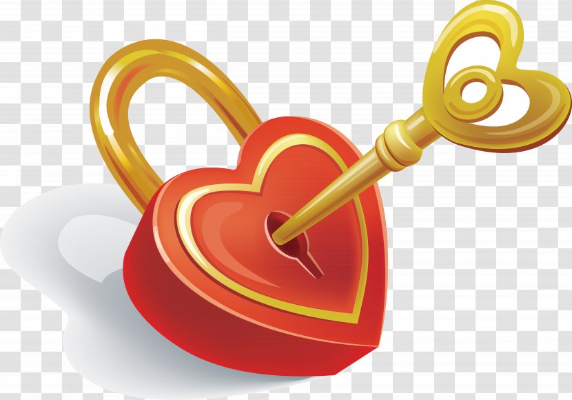 Heart Key Icon - Decoration Material Transparent PNG
