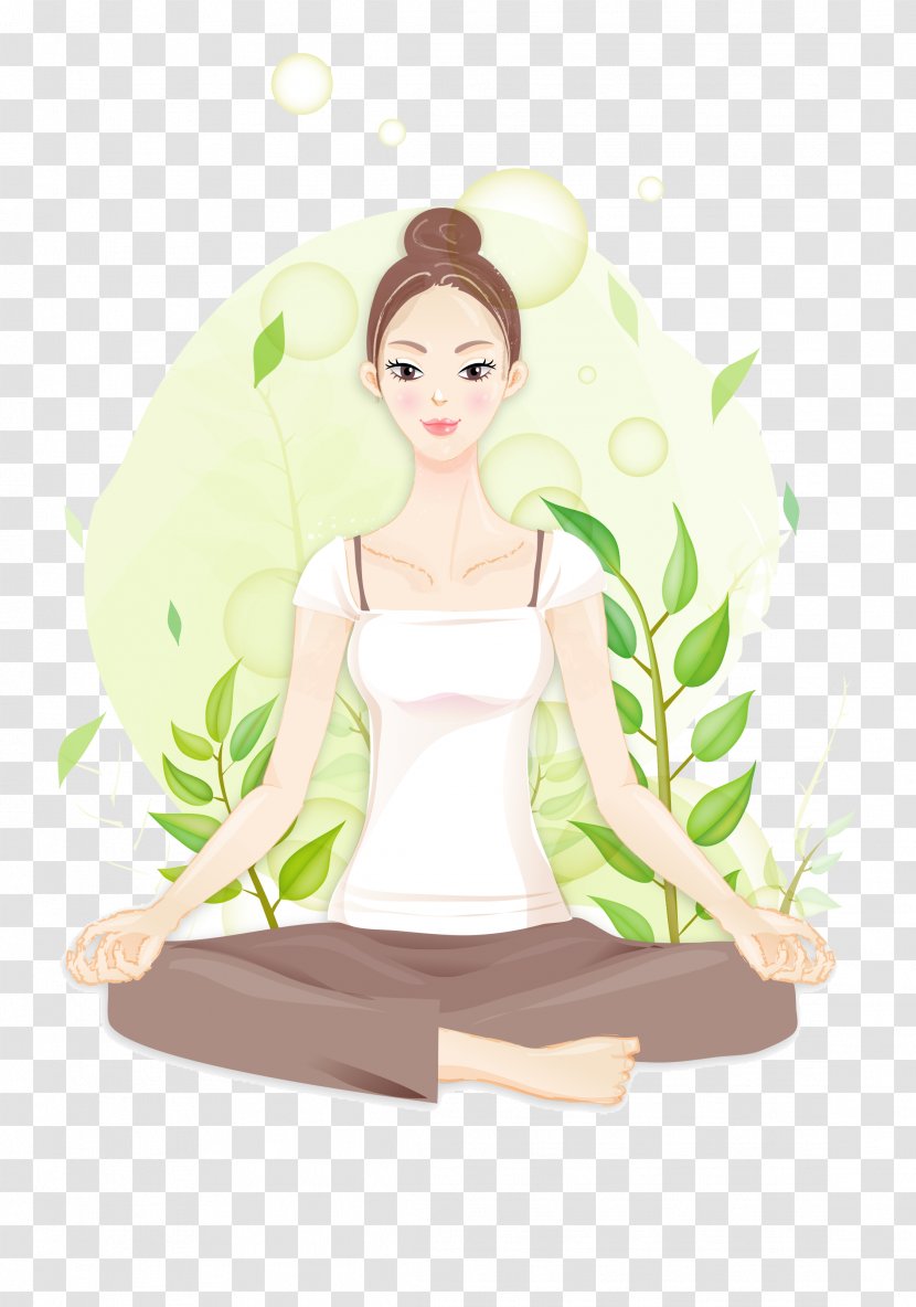 Business Card Design Paper Yoga Visiting - Frame - Vector Woman Doing Transparent PNG