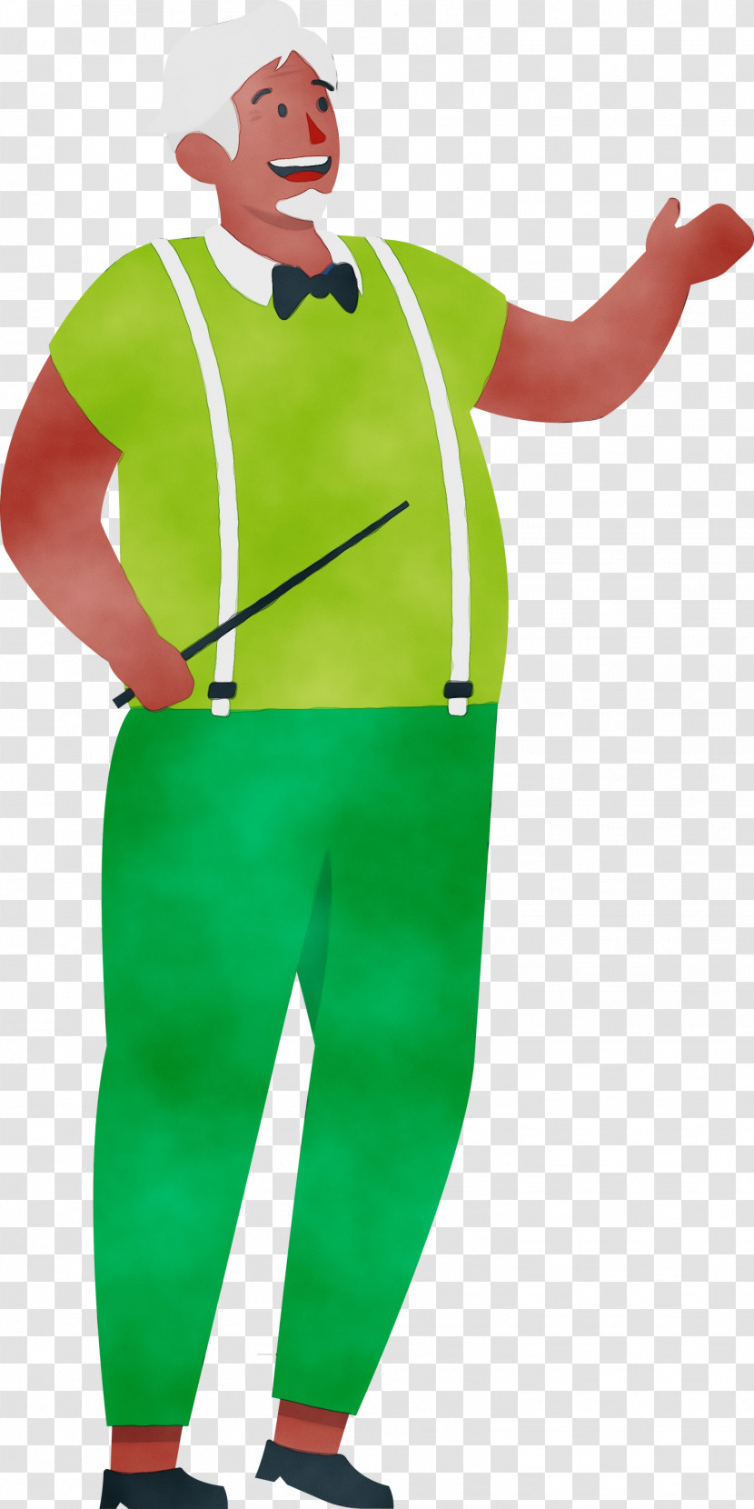 Costume Green Clown Character Headgear Transparent PNG