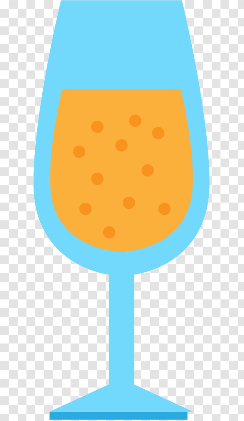 Clip Art Wine Glass Line - Orange - Polka Dot Transparent PNG