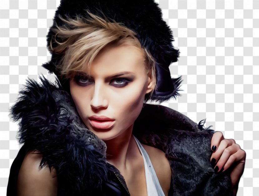 Hair Face Hairstyle Skin Beauty - Fur Clothing - Black Transparent PNG