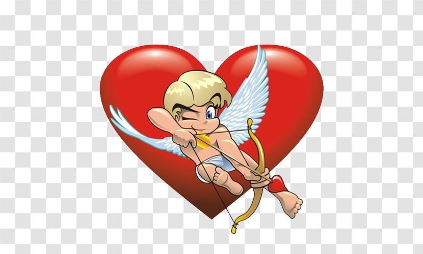 Cupid Valentines Day Cherub Clip Art - Silhouette - Image Transparent PNG