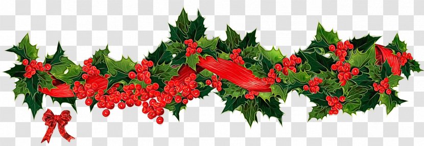 Christmas Day Garland Santa Claus Wreath - Tree - Perennial Plant Transparent PNG