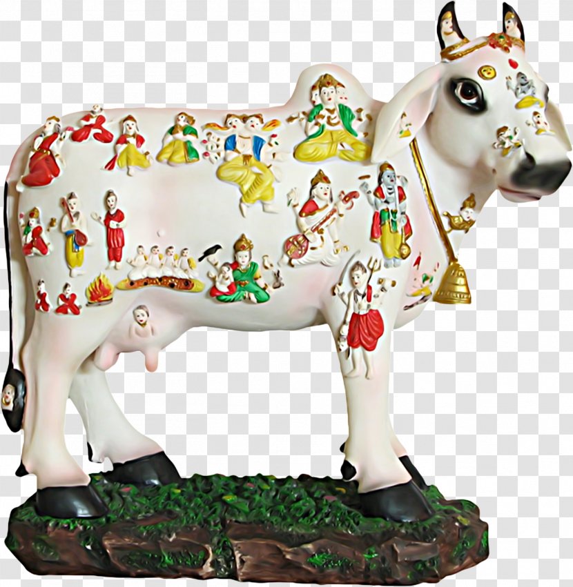 India Cattle In Religion And Mythology U5370u5ea6u96d5u5851 Kamadhenu - Statue - Indian Style Cow Sculpture Material Free To Pull Transparent PNG