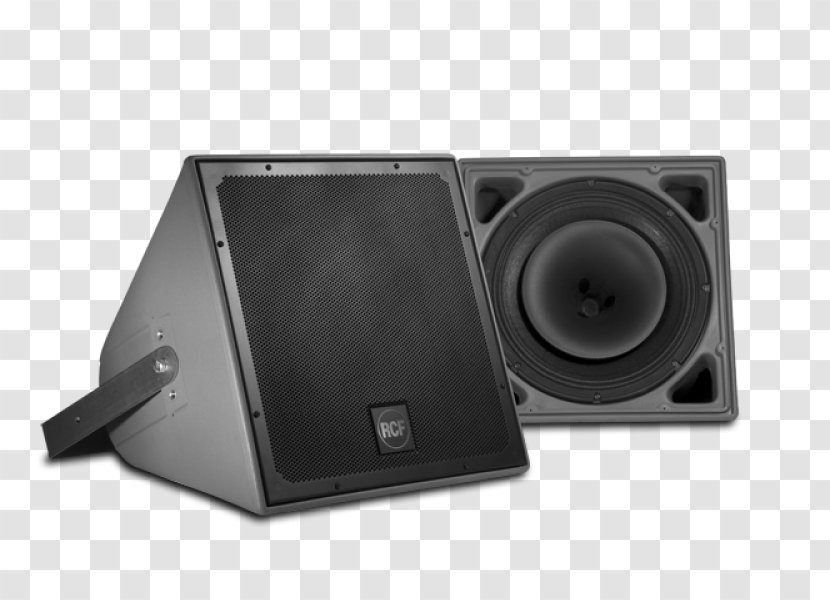 Loudspeaker Enclosure RCF Group P Series P6215 Subwoofer Coaxial - Woofer - Tweeter Transparent PNG