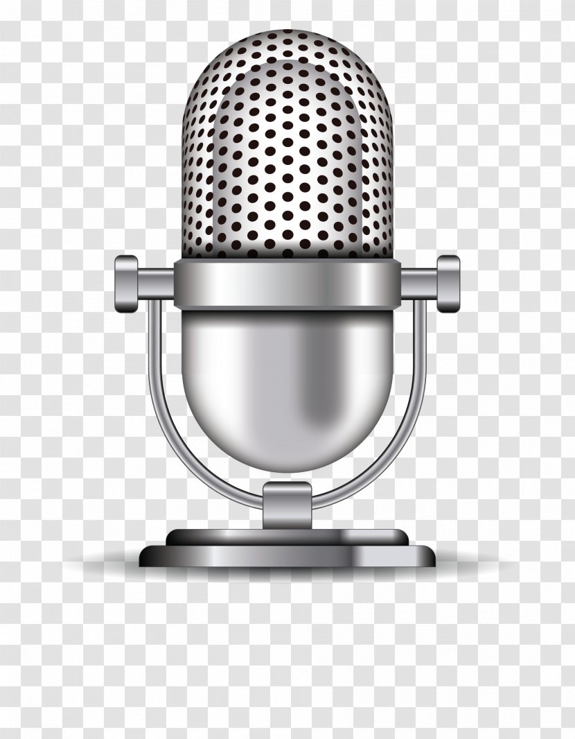 Microphone Photography - Audio Equipment - Vector Silver Transparent PNG