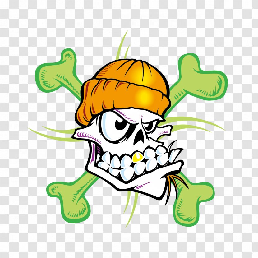 Calavera Skull And Crossbones - Artwork - Creative Ghost Festival Transparent PNG