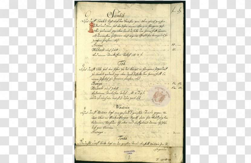 Document Deed Rákosmente 17th Century - Central Europe - Solt Transparent PNG