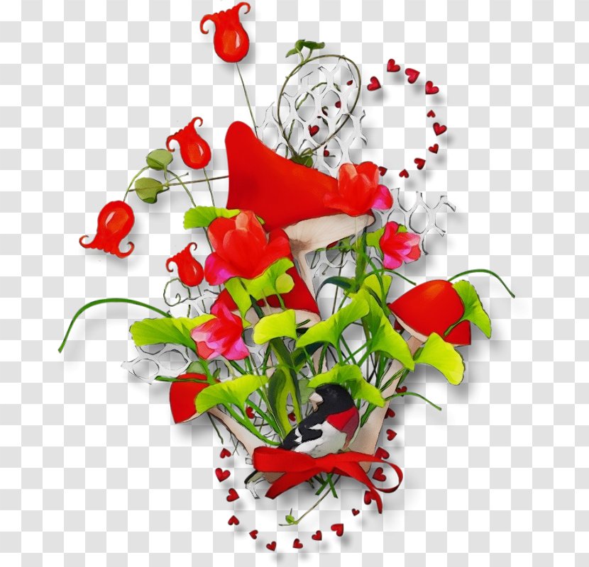 Red Flower Cut Flowers Bouquet Plant - Heart - Anthurium Transparent PNG