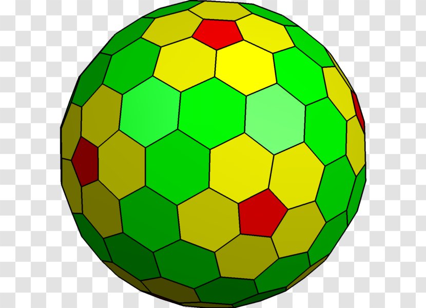 Football Icosahedron Goldberg Polyhedron - Yellow Transparent PNG