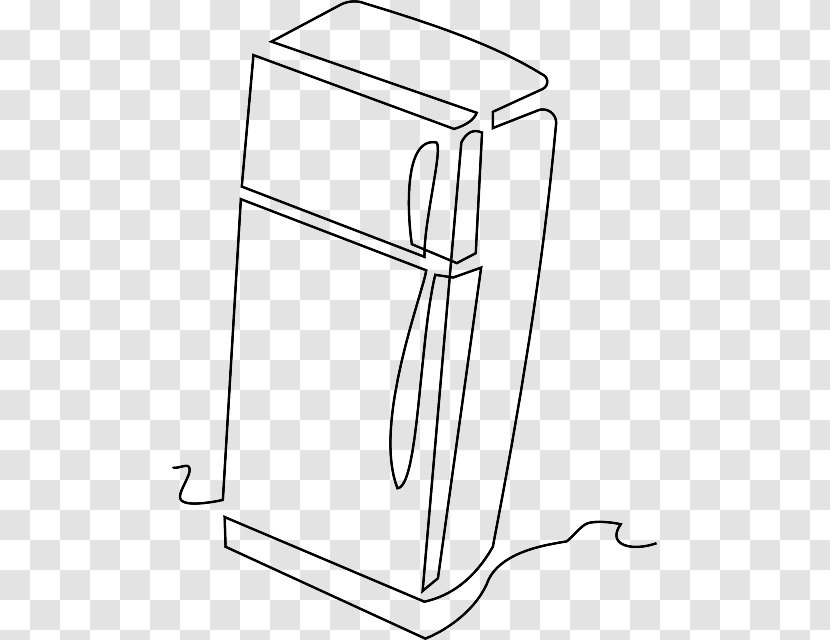 Refrigerator Line Art Clip - Refrigeratorblackandwhite Transparent PNG