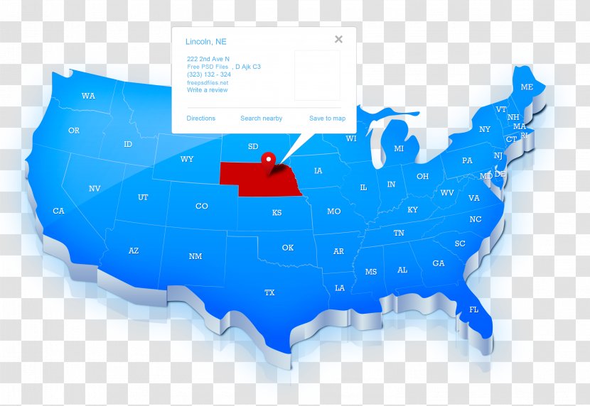 United States Map - Text - Stereoscopic US Maps And Information Transparent PNG