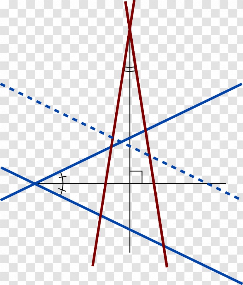 Antiparallel Triangle Line Mathematics - Descriptive Geometry Transparent PNG