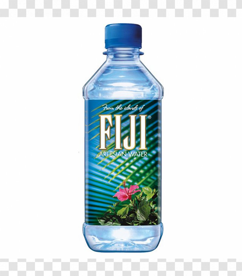 Fiji Water Bottled Mineral - Glass Bottle - Purified Transparent PNG