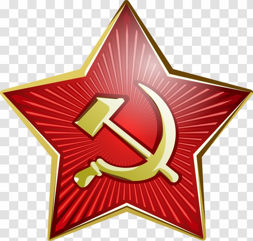 Soviet Union Hammer And Sickle Communism Clip Art - Star Transparent PNG